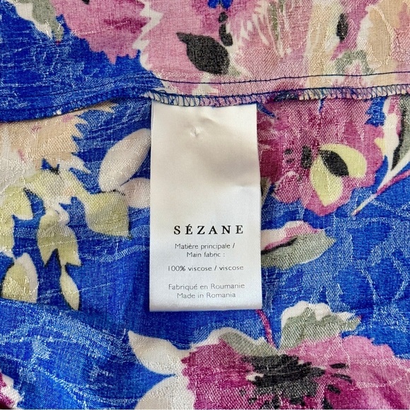 NWOT Sezane Mini Floral Short-Sleeve Lenitta Dress - Picture 7 of 7